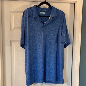 PGA Tour Men's Speckled Blue Polo Shirt
